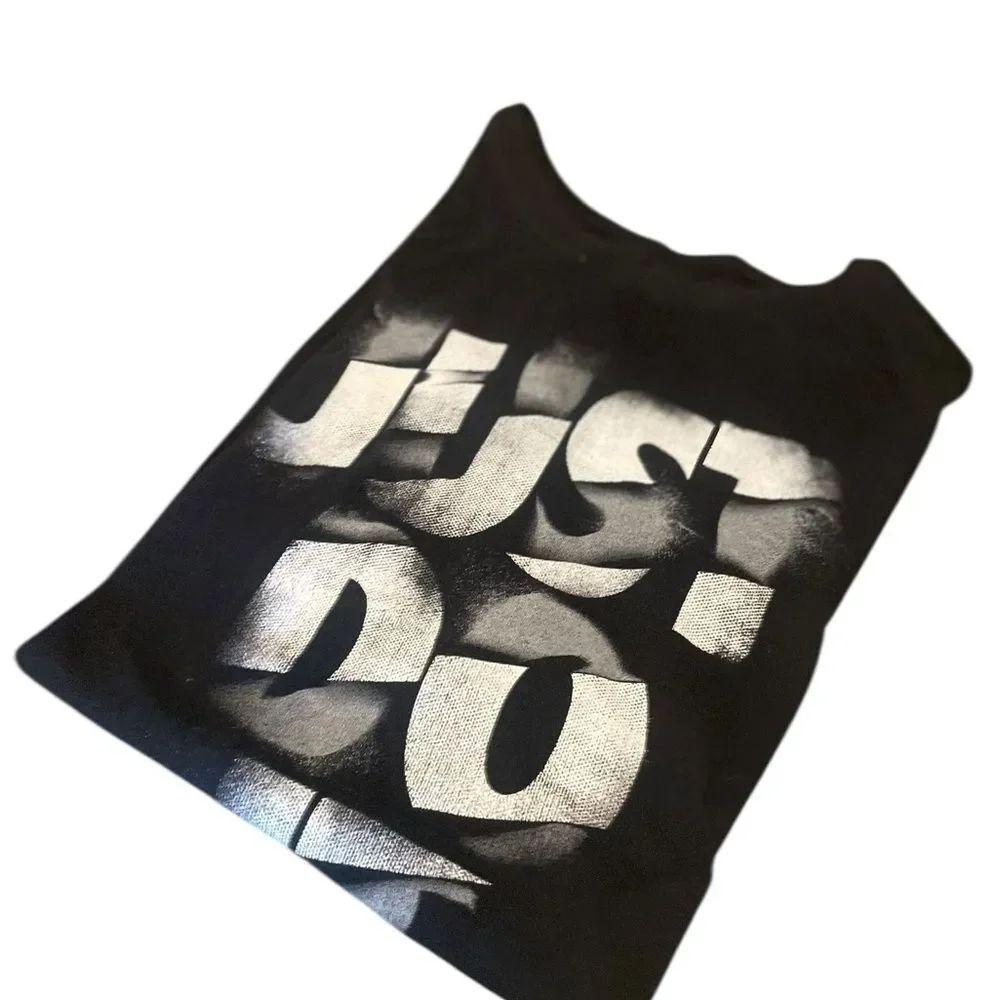 Nike Black Short Sleeve Tee with White Stencil Graphic